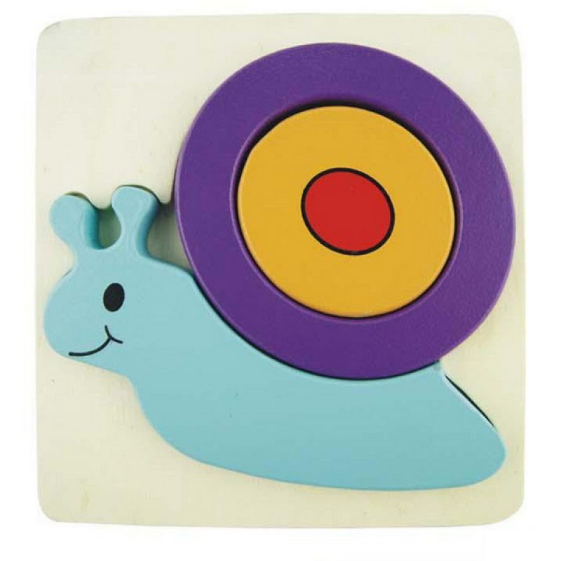 3D Snail Inset Puzzl...